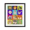 Stupell Industries Furry Faces Animals Framed Print Under Glass, design by Lynnda Rakos